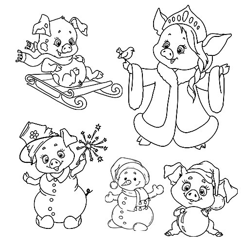 小猪雪人